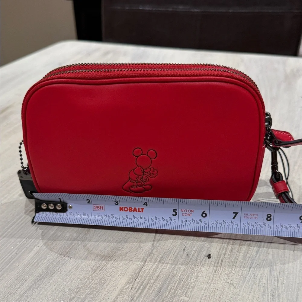 Coach Red Leather Mickey Wristlet/Crossbody